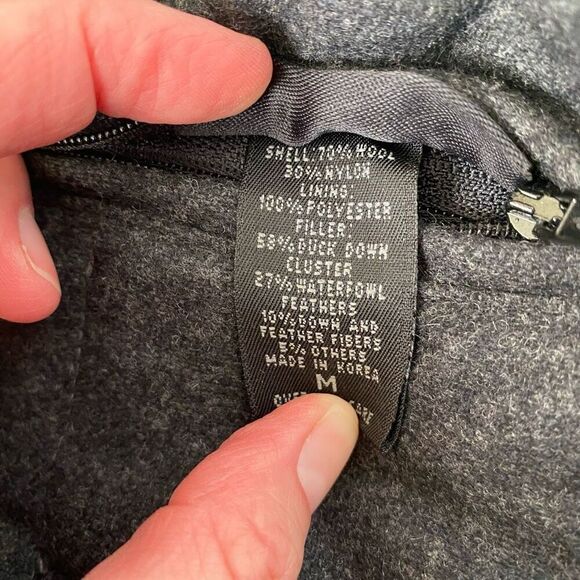 Express women M duck down blend full zip winter vest grey - Picture 7 of 10